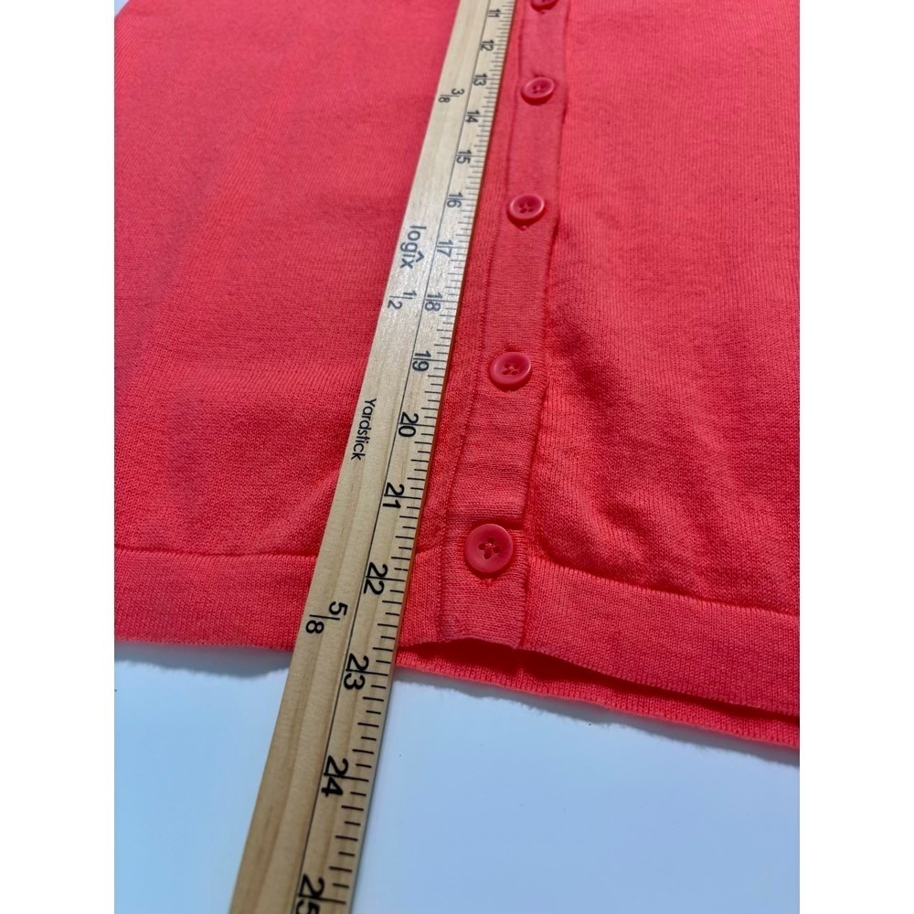 Cardigan Swater Women S Coral Floral Embroidered Cotton‎ Grandma Cottage Fairy - Picture 8 of 13